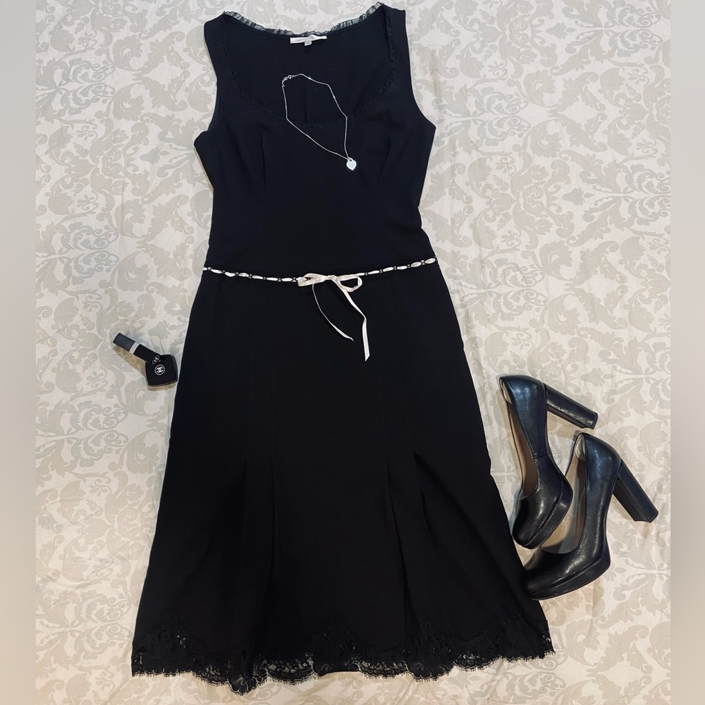 *ONLY DRESS* Y2K Sophisticated Black Rebecca Taylor Demure Dress